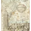SUPER OFERTA **30%** Papel de Arroz Mapa Sir Vagabond Aviator Stamperia 21x29cm
