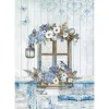 SUPER OFERTA **40%** Papel de arroz Ventana Blue Land Stamperia 21x29cm