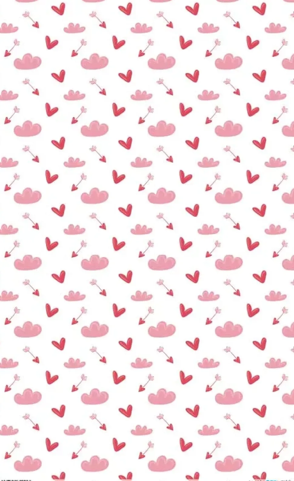 SUPER OFERTA **40%** Papel de Arroz Corazones y Nubes Love Is All Around PapersForYou 54x33cm