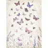 SUPER OFERTA **30%** Papel de arroz Mariposas Lavender Stamperia 21x30cm