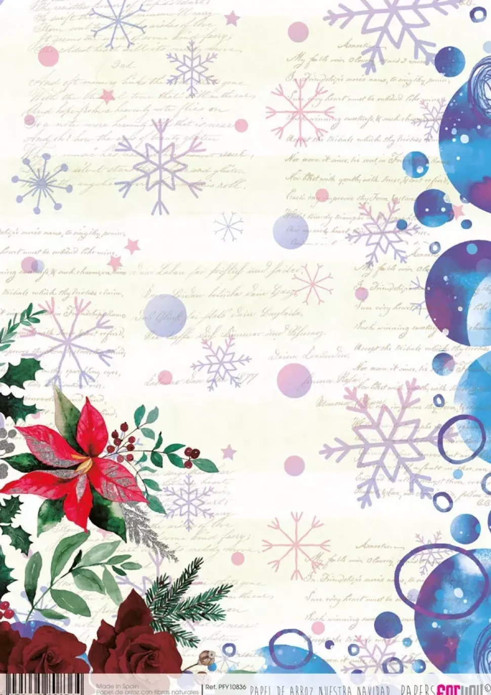 SUPER OFERTA **40%** Papel de Arroz Nuestra Navidad PapersForYou 30x21cm