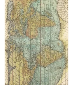 SUPER OFERTA **30%** Papel de arroz World map Around the World Stamperia 21x29