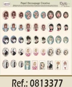 SUPER OFERTA **40%** Papel de Decoupage 0813377 Caras 30x30 cm. Dayka