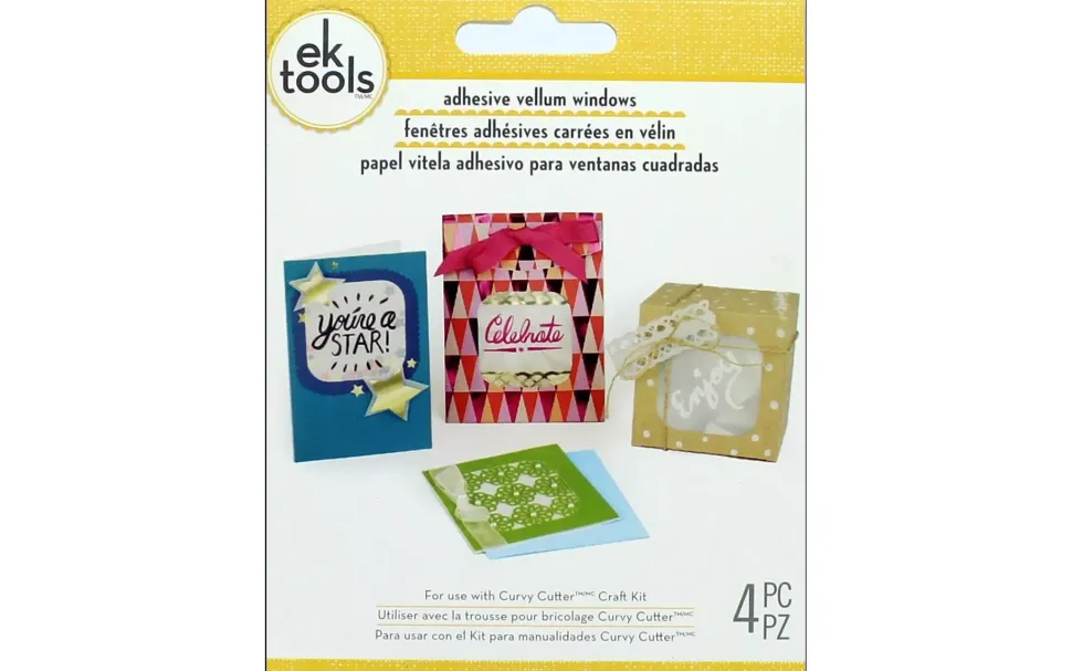 SUPER OFERTA **40%** Papel vellum adhesivo para Curvy Cutter EK Tools