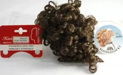 SUPER OFERTA **40%** Peluca Color Moreno pelo sintético Karin Hobby - Synthetical Doll Wig Moreno 28-29 cm.