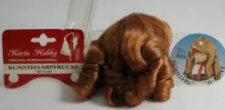 SUPER OFERTA **40%** Peluca color Roble con tirabuzones pelo sintético Karin Hobby - Synthetical Doll Wig Roble con tirabuzones 25-27cm.
