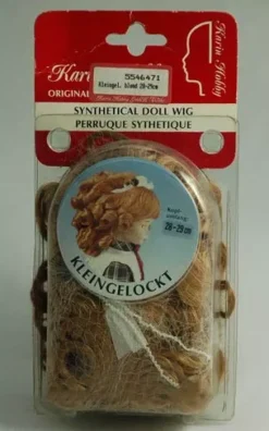 SUPER OFERTA **40%** Peluca Color Rubio pelo sintético Karin Hobby - Synthetical Doll Wig Rubio 28-29 cm.