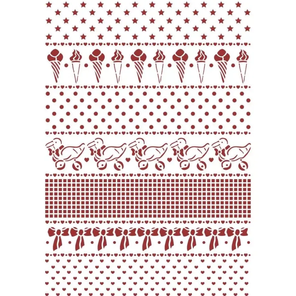 SUPER OFERTA **30%** Plantilla de Stencil Borders DayDream Stamperia 21x29cm