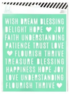 SUPER OFERTA **40%** Plantilla de stencil Wish Heidi Swapp