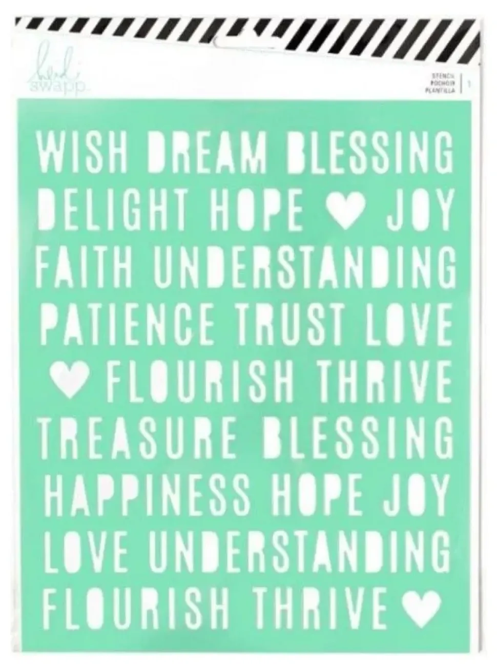 SUPER OFERTA **40%** Plantilla de stencil Wish Heidi Swapp