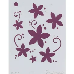 SUPER OFERTA **50%** Plantilla de Stencil D-117 Margaritas 15x21cm Dayka