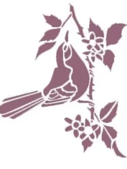 SUPER OFERTA **50%** Plantilla de Stencil V-204 Pájaro 15x21cm Dayka