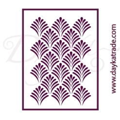SUPER OFERTA **40%** Plantilla de Stencil A5 V-343 Fondo Hojas Palmera 15x21cm Dayka