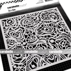 SUPER OFERTA **40%** Plantilla de Stencil Vitral Remolinos Carabelle 15x15cm