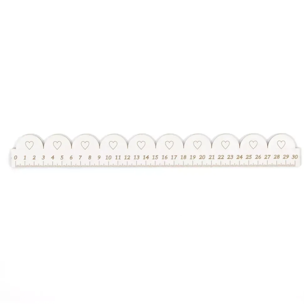 SUPER OFERTA **40%** Regla de Madera Con Corazones Dayka 30cm