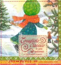 SUPER OFERTA **40%** Servilletas de Papel Niña en la Nieve Stamperia 33x33cm