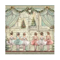 SUPER OFERTA **30%** Set 4 hojas de tela Fabric The Nutcracker Stamperia