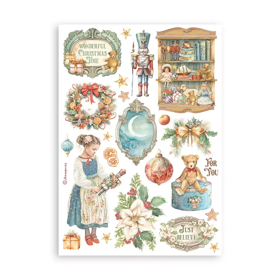 SUPER OFERTA **30%** Set 8 hojas de Washi tape The Nutcracker Stamperia
