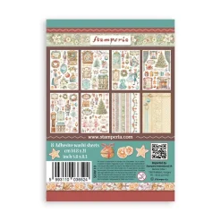 SUPER OFERTA **30%** Set 8 hojas de Washi tape The Nutcracker Stamperia