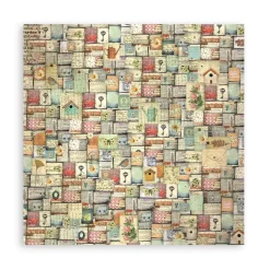 SUPER OFERTA **30%** Set 4 hojas de tela Fabric Garden Stamperia 30x30cm