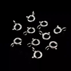 SUPER OFERTA **40%** Set 12 mosquetones plata circulares 1cm