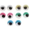 SUPER OFERTA **40%** Set 10 Ojos Movibles Redondos 5 Colores Hobby Time 12mm