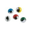 SUPER OFERTA **40%** Set 10 Ojos Movibles Redondos 5 Colores Hobby Time 15mm