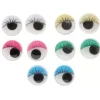 SUPER OFERTA **40%** Set 10 Ojos Movibles Redondos 5 Colores Hobby Time 10mm