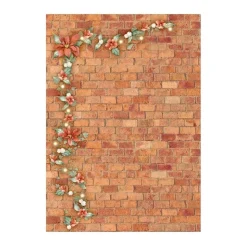 SUPER OFERTA **40%** Set 8 papeles de arroz Backgrounds All Around Christmas Stamperia 10x15cm