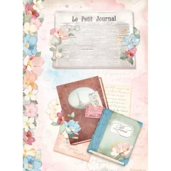 SUPER OFERTA **40%** Set 6 papeles de arroz Oh là là! Stamperia 21x29cm