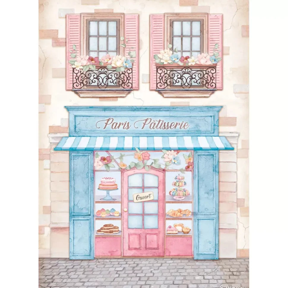 SUPER OFERTA **40%** Set 6 papeles de arroz Oh là là! Stamperia 21x29cm