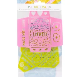 SUPER OFERTA **40%** Set de 3 Mini Stencils Garden Shoppe Paige Evans