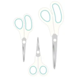 SUPER OFERTA **40%** Set de 3 Tijeras Blanco We R Memory Keepers