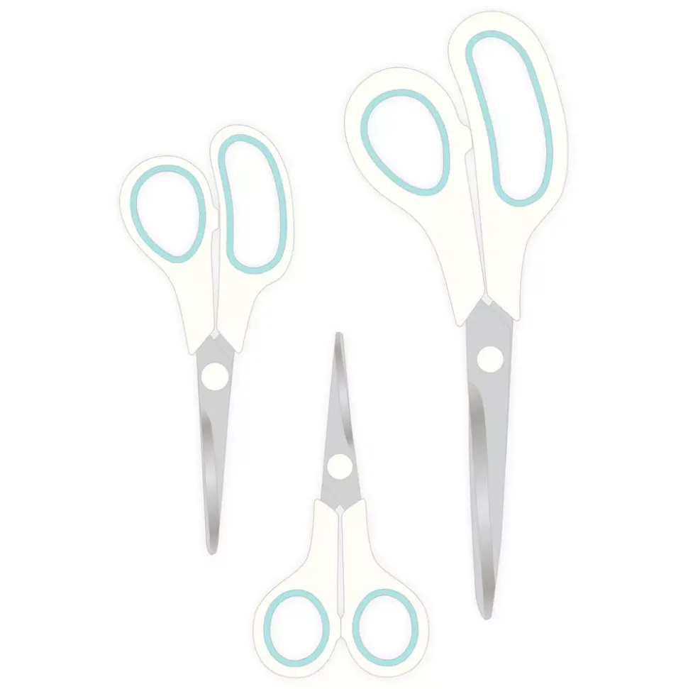 SUPER OFERTA **40%** Set de 3 Tijeras Blanco We R Memory Keepers