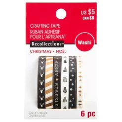 SUPER OFERTA **40%** Set de 6 washi tapes Glisten Glow Narrows Craft Smith