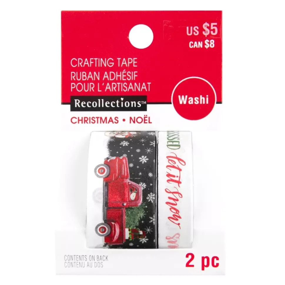 SUPER OFERTA **50%** Set de 2 washi tapes Say Freeze snowman Recollections