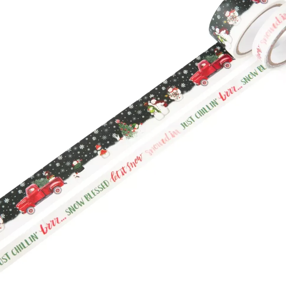 SUPER OFERTA **50%** Set de 2 washi tapes Say Freeze snowman Recollections