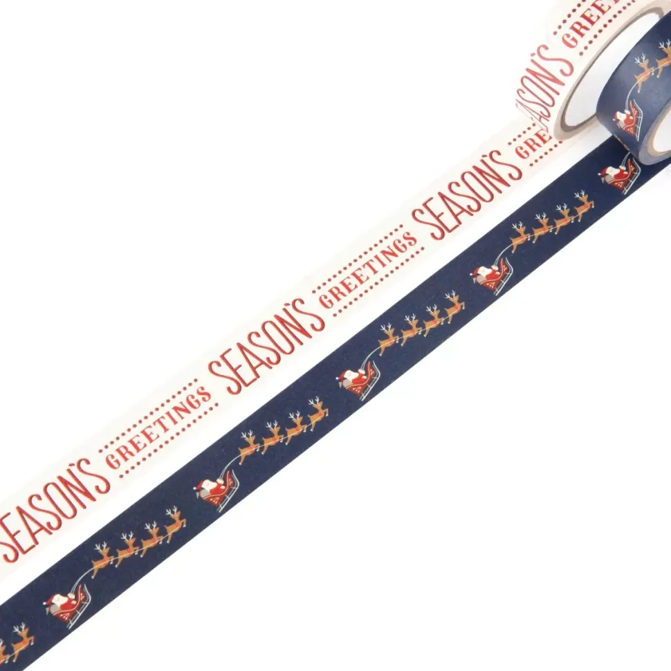SUPER OFERTA **50%** Set de 2 washi tapes Dear Santa Sleight Craft Smith
