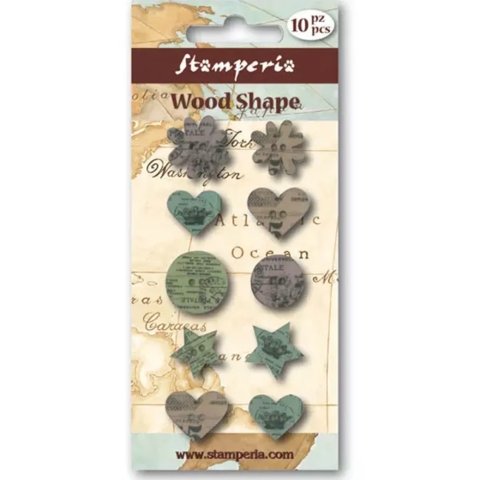 SUPER OFERTA **40%** Set de Botones de Madera Multicolor Stamperia