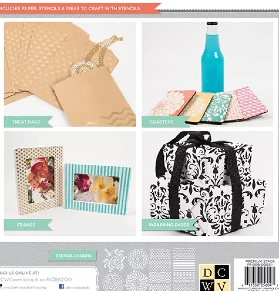 SUPER OFERTA **40%** Set de Scrapbooking Stencils DIY Project Stack DCWV 30x30cm