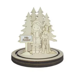 SUPER OFERTA **40%** Set de siluetas en DM Niña con renos y abetos