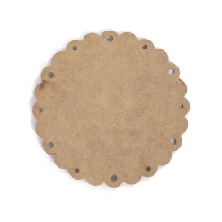 SUPER OFERTA **40%** Silueta de Madera Círculo Festoneado 12,5cm