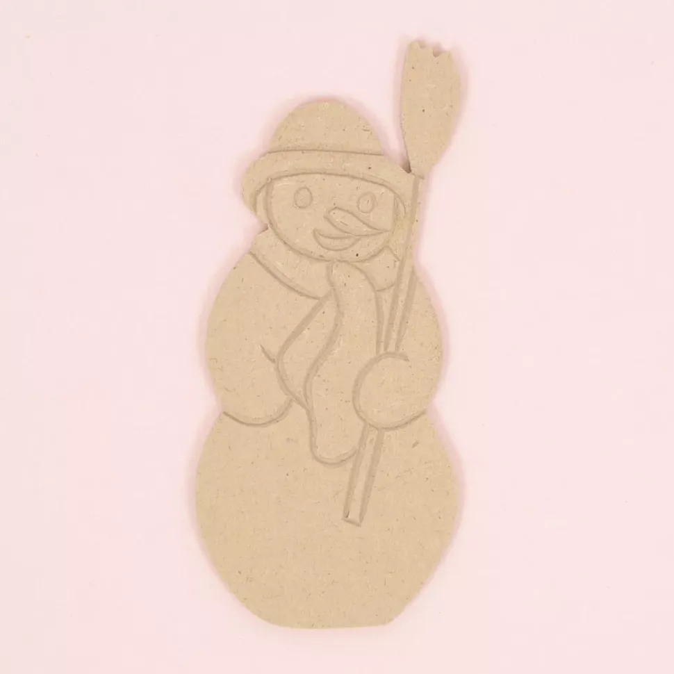 SUPER OFERTA **40%** Silueta de Madera Muñeco de Nieve 8x19cm