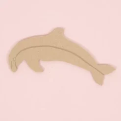SUPER OFERTA **40%** Silueta de Madera Delfín 9x18cm