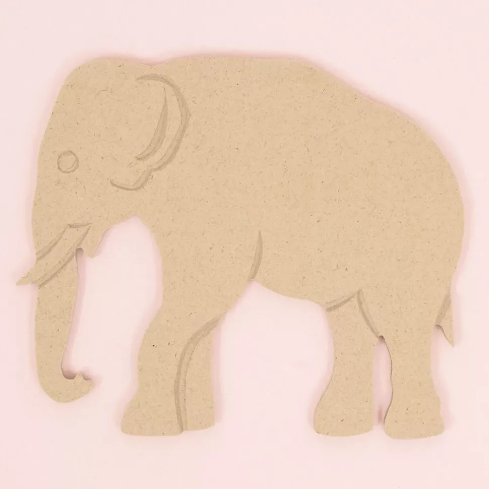 SUPER OFERTA **40%** Silueta de Madera Elefante 14x15cm