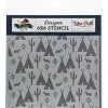 SUPER OFERTA **30%** Stencil Desert Scene Echo Park 15x15cm