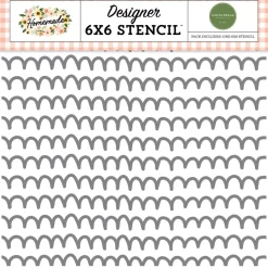 SUPER OFERTA **30%** Stencil Life Is Sweet Scallops Homemade Carta Bella 15x15cm