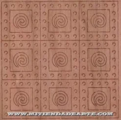 SUPER OFERTA **40%** Taracea para marquetería 6804 cuadrado con espiral