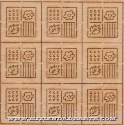 SUPER OFERTA **40%** Taracea para marquetería 6702 cuadrado con 4 divisiones