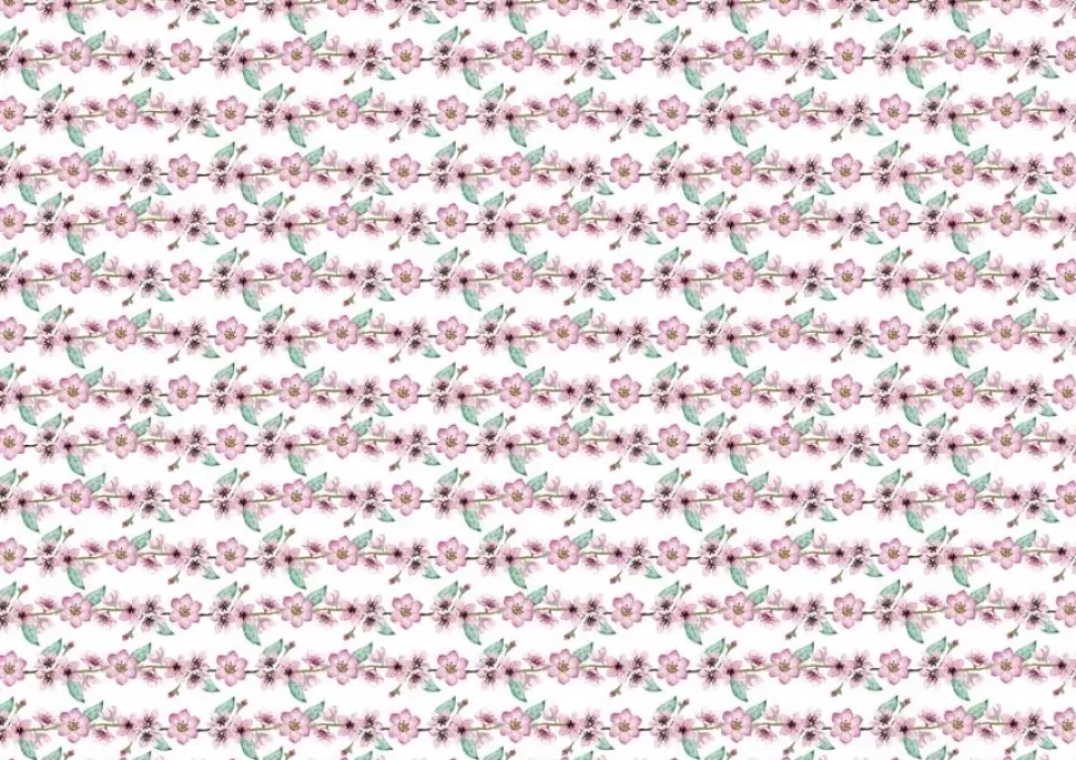 SUPER OFERTA **40%** Tela de Encuadernar Pink Flowers Lace PapersForYou 70x50cm